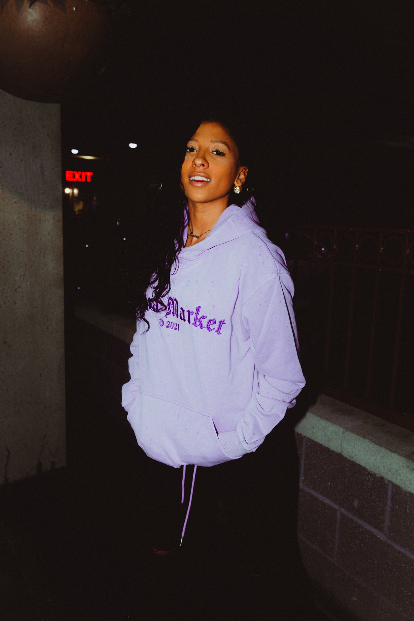 NOVA MARKET STAPLE HOODIE PURPLE