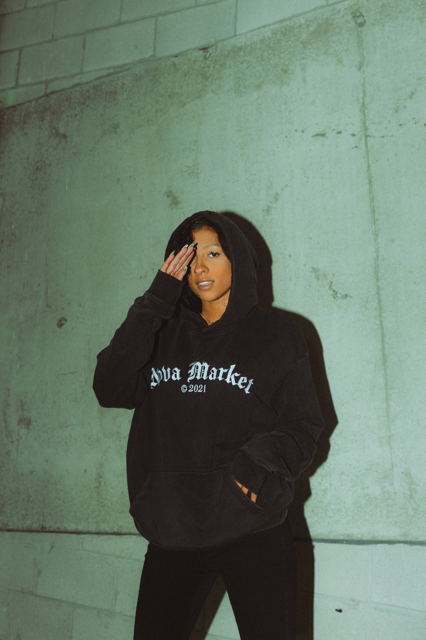 Black factory Staple Hoodie